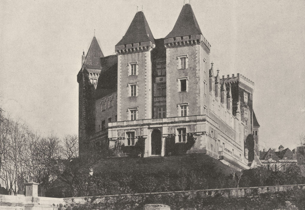 PYRÉNÉES- ATLANTIQUES. Pau. Chateau 1895 old vintage print picture